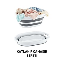 Pratik Katlanabilir Çamaşır Sepeti Plastik Beyaz 45 X 40 Diğer