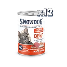 Snow Dog Premium Parça Etli Sığırlı Köpek Konservesi 12 x 400 G