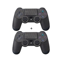 PS 4 Siyah Carbon Fiber Kol Kaplama 2 Adet Çınar Extreme