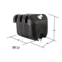 50 Litre Plastik Su Tankı Karavan, Römork, Dorse, Bahçe, Piknik, Off-road, Outdoor, Tekne, Yat, 50 Litre Plastik Su Deposu