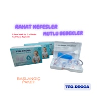 Teo-droga Nazal Aspiratör Seti ve 3 Paket Yedek Uç 3 x 10 Adet Burun Temizleme Başlangıç Paket