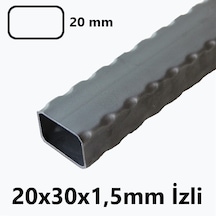 İzli 2mt 20 X 30 X 1,5 Mm Kutu Profil Boru Metal 20x30x1,5 Demi