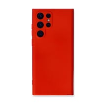 Samsung Galaxy S23 Ultra Kılıf Nano İçi Kadife Silikon - Kırmızı 0.2M-Çok Renkli