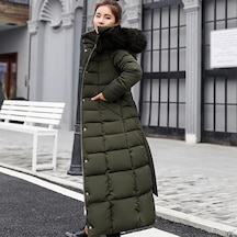 Barbora Günlük Kışlık Tam Boy Şişme Kadın Mont Bt180Haki1