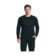 Pierre Cardin 6151 Erkek Uzun Kollu Bisiklet Yaka Pijama Takımı -siyah