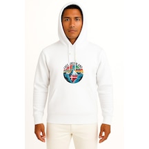Bahriyeli Collection Kapüşonlu Özgür Grönland Göğüs Baskılı Unisex Sweatshirt Beyaz Bahriyeli Collection Kapüşonlu Özgür Grönland Göğüs Baskılı Unisex Sweatshirt Beyaz