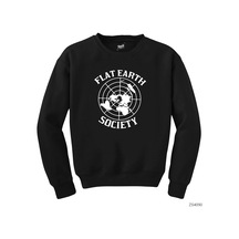 Flat Earth Society Siyah Sweatshirt