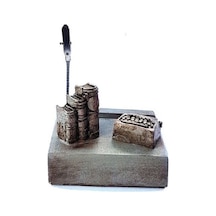 El Yapımı Dekoratif Kitap Ve Daktilo Objeli Kağıt Tutacağı.