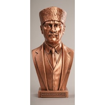 Gazi Mustafa Kemal Büstü Dekoratif 15 Cm Atatürk Heykeli Masaüstü Aksesuar Hediyelik