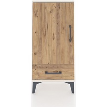 Arges Komodin 3 Raflı Tek Çekmeceli Tek Kapaklı 44x30x96 Aytaşı-çam Aytası