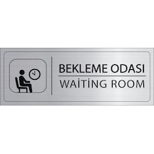 Mayeka Bekleme Odası İsimlik Gümüş Metal Kapı İsimliği Levhası Yönlendirme Tabelası