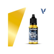 Vallejo 77122, 18 Ml. Radiant Yellow Base True Metallic Metal Maket Boyası Standart