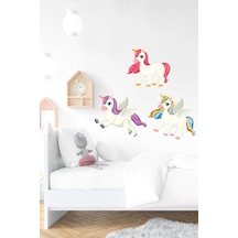 MSticker Sevimli Pony 3'Lü Sticker Seti-Çocuk Bebek Odası Sticker