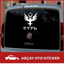 2 Başlı Kartal Sticker Türk Sticker Ay Yıldız Sticker Oto Sticker