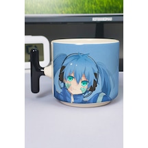 Kagerou Project Anime Baskılı Seramik Lüks Kupa 1 Adet T Şeklinde Özel Siyah Kulp Dalga Kulp V3t Çok Renkli