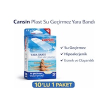 Cansın Plast Su Geçirmez Yara Bandı 10'lu 1 Paket Waterproof First Aid Plaster