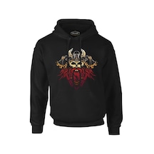 Viking Skull And His Axes Siyah Erkek Fermuarsız Kapşonlu 001 Viking Skull And His Axes Siyah Erkek Fermuarsız Kapşonlu 001