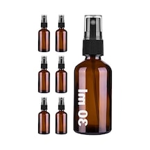 Spreyli Amber Cam Şişe, Sızdırmaz Kapaklı, 30 Ml, 6 Adet 01