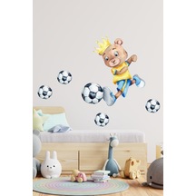 Futbolcu Ayıcık Duvar Sticker Seti