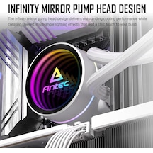 Luna 360 White Argb, All-in-one Sıvı Cpu Soğutucu, 360mm Radyatör, 3x120mm Pwm Argb Fan, Infinity Mirror Pompa Başlığı, Intel Lga1851/1700 Ve Amd Am5/am4 Uyumlu, Beyaz Çok Renkli
