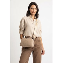 Just Polo Kadın Vizon 5 Bölmeli Omuz Ve Çapraz Askılı Çantası-bd6000