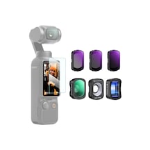 Djı Osmo Pocket 3, 10x Makro Lens +1.2x Anamorfik Lens+112 Geniş Açılı Lens +nd8 + Nd32+ Nd128 İçin 6'lı Paket Filtre, Optik Cam Manyetik Alaşım Çerçeve Diğer