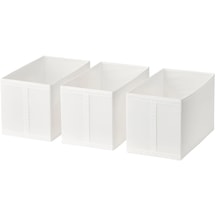 3 Parça Düzenleme Kutu Seti Meridyendukkan Beyaz Renk Baza-gardrop İçi Düzenleyici Hurç 31x55x33 Cm