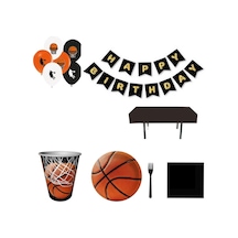 Fanatik Basketbol Doğum Günü Süsleri 8 Kişilik +3