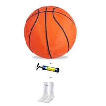 Basketbol Topu 7 Numara İç Ve Dış Mekan Uygun Top + Pompa + Çorap
