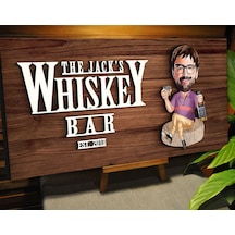Bk Gift Kişiye Özel Karikatürlü Kabartma Tasarım Ceviz Ahşap Bar Tabelası, Home Bar Tabela, Rustik Ev Dekorasyonu, Duvar Dekoru-10