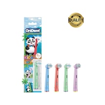 Panda Kids - Çocuklara Özel Oral-b Uyumlu 4 Adet Yedek Başlık Nazik Temizlik Ve Diş Eti Koruması