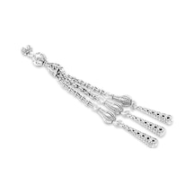 Tesbihname Metal Püskül - Arnavut Zincirli - Üç Kamçılı - Osmanlı Saltanat Desenli - Gümüş Renk