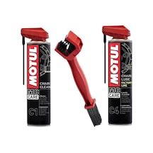 C1 Chain Clean + C4 Chain Lube Factory Line 2 X 400 Ml + Fırçalı Yağlama Seti