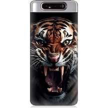 Samsung Galaxy A80 Uyumlu Vahşi Kaplan Desenli Silikon Kılıf