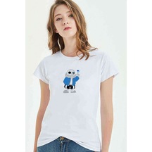 Undertale Sans Baskılı Beyaz Kadın Tshirt (534299708)