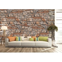 3 Boyutlu Taş Desen Duvar Kağıdı (397461461)