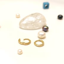 10mm Döküm Klaşik Mini Halka Küpe 14 Ayar Altın