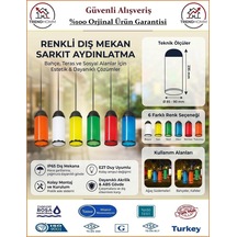 Trendhomm Ağaç Feneri - Dekoratif Bahçe Feneri - Su Geçirmez - 6 Renk