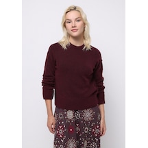 Colin's Colins Regular Fit Yuvarlak Yaka Düz Kadın Mor Kazak Cl1076879 Q1.v1 Plm Mor