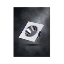 Beyaz Kare Çerçeve Bk Krom Reflektör Sıva Altı Spot Led Spotlight Metal Gövde Gu10 Duy - 925233867 Diğer