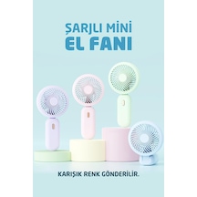 Taşınılabilir Ve Katlanabilir Şarjlı El Ve Masa Fanı - Mini Vantilatör Soğutucu