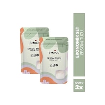Epsom Tuzu 2'li Set 2x1000 Gr İngiliz Tuzu Katkısız, Banyo Tuzu Ayak Banyosu Peeling 2 Kg 000 Açık Krem