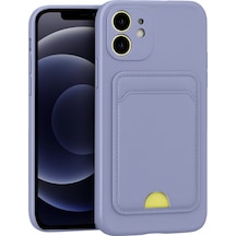 Apple iPhone  Uyumlu,  11 Kılıf Kelvin Kartvizitli Silikon - Lila