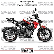 Cfmoto 250nk Kaplama Sticker Ride Or Die Design Motor Kaplama Modeli Hazır Kit 2023-2026 Uyumlu Siyah