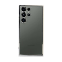 Samsung Galaxy  Uyumlu,  S23 Ultra Kılıf Razer Lensli Silikon - Gold