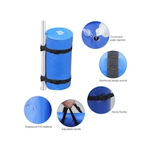 Pazly Taşıma Su Siyah Şişme Pvc Kapasiteli Dolu Çantası Çadır Ağırlık Ağırlık 19kg - Ek Siyah