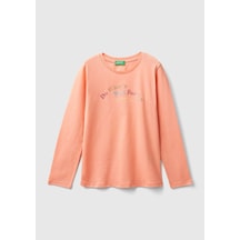 Benetton Kız Çocuk Uzun Tshırt Çocuk Sweatshirt Turuncu Benetton Kız Çocuk Uzun Tshırt Çocuk Sweatshirt Turuncu