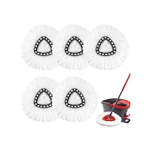 O-ceda Easywring Spin Mop İçin 5'li Paket Döner Paspas Değiştirme, Derin Temizlik İçin Mikrofiber Paspas Yedekleri
