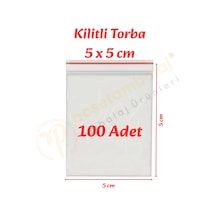 5x5 Cm. Kilitli Torba 100 Adet