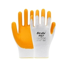 Beybi Polyester Örme Nitril Eldiven, Yarı Kaplama, Aşınma, Yağ, Grese Dayanıklı, İş Güvenliği Eldiveni, 10-xl